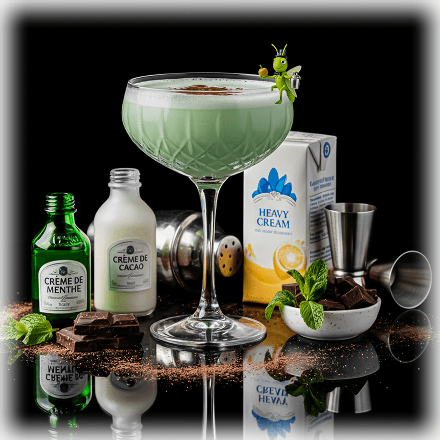 Grasshopper Cocktail Ceramic Wall Tile -Coaster