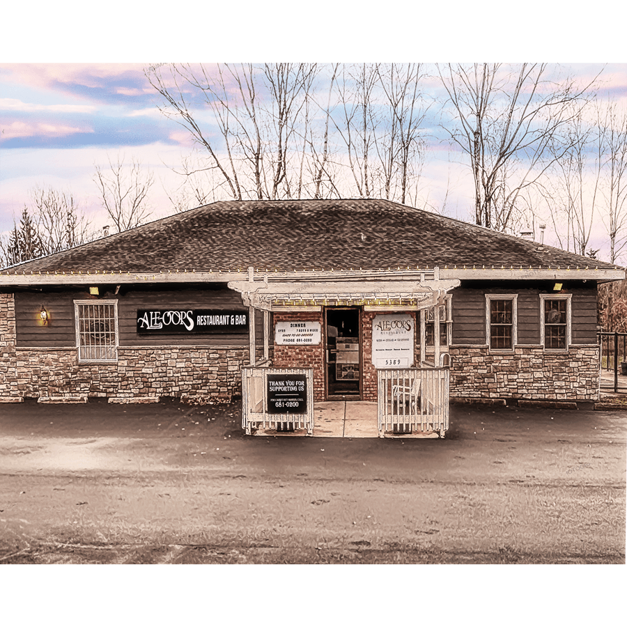 Al-E-Oops Restaurant - History | Buffalo's Timeless Spot captured in a nostalgic photo print, showcasing the iconic facade before its closure.