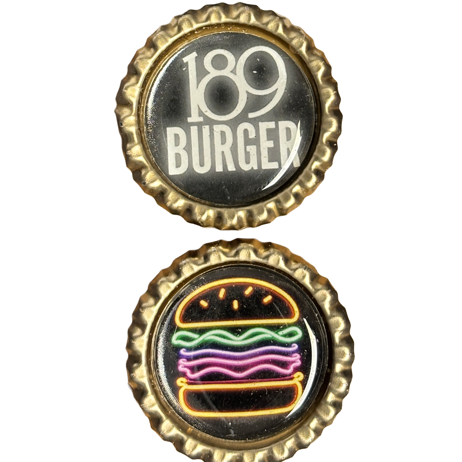 189 Burger and Neon Burger - Buffalo Bottle Cap Magnets