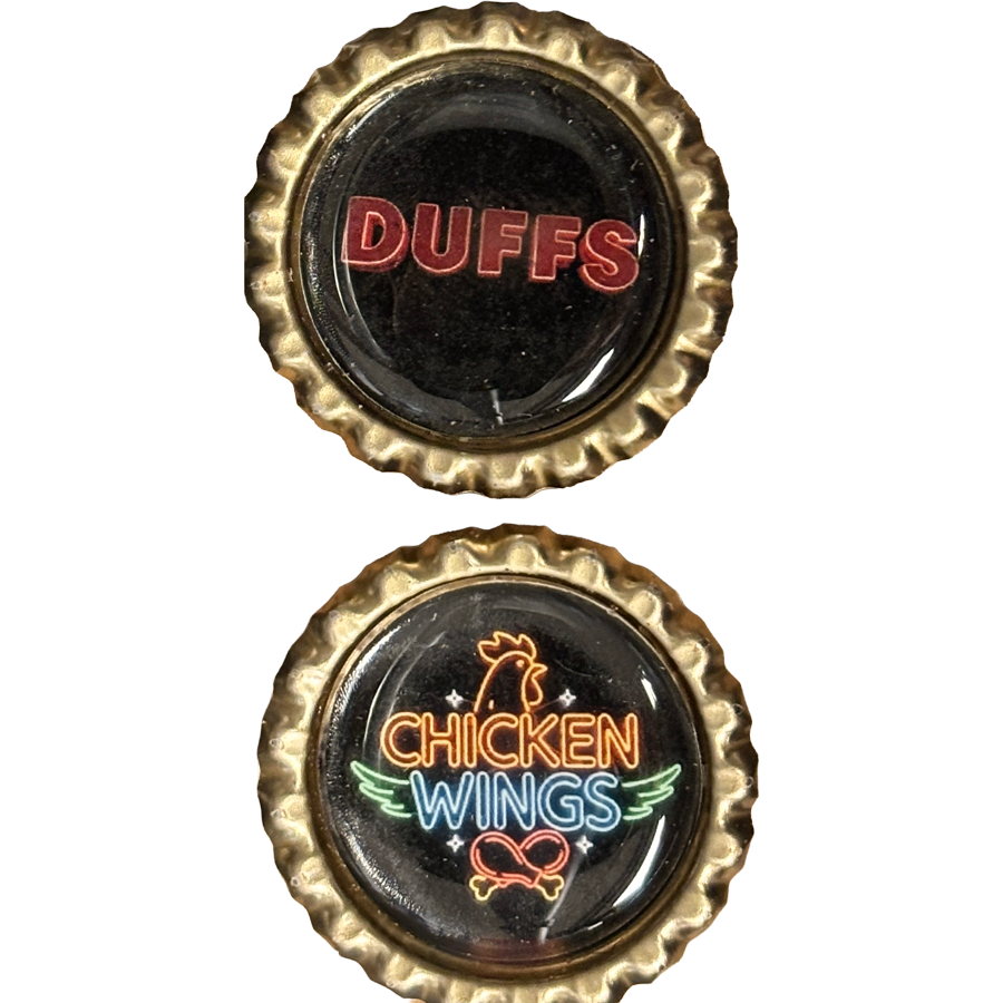 Duffs & Neon Wings image - Buffalo Bottle Cap Magnets