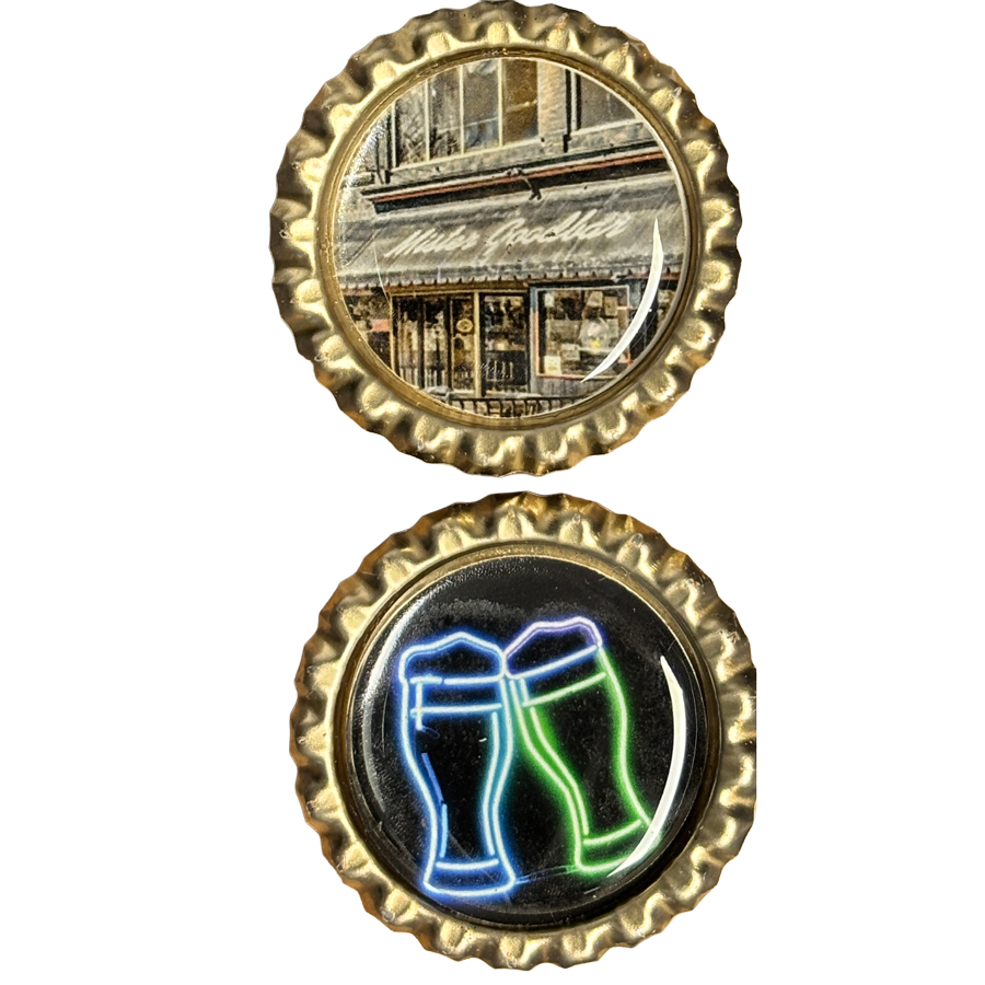 Mister Goodbar & Neon Beers - Buffalo Bottle Cap Magnet