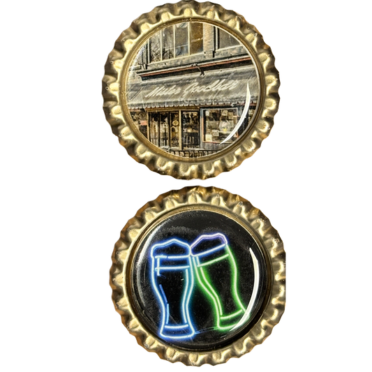 Mister Goodbar & Neon Beers - Buffalo Bottle Cap Magnet