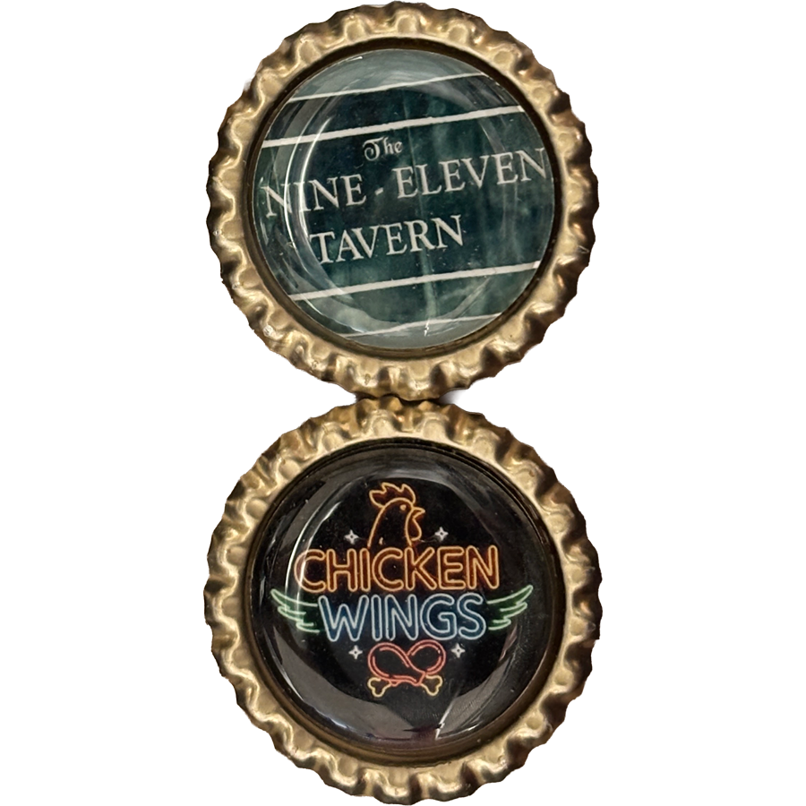 Nine Eleven & Neon Wings image - Buffalo Bottle Cap Magnets