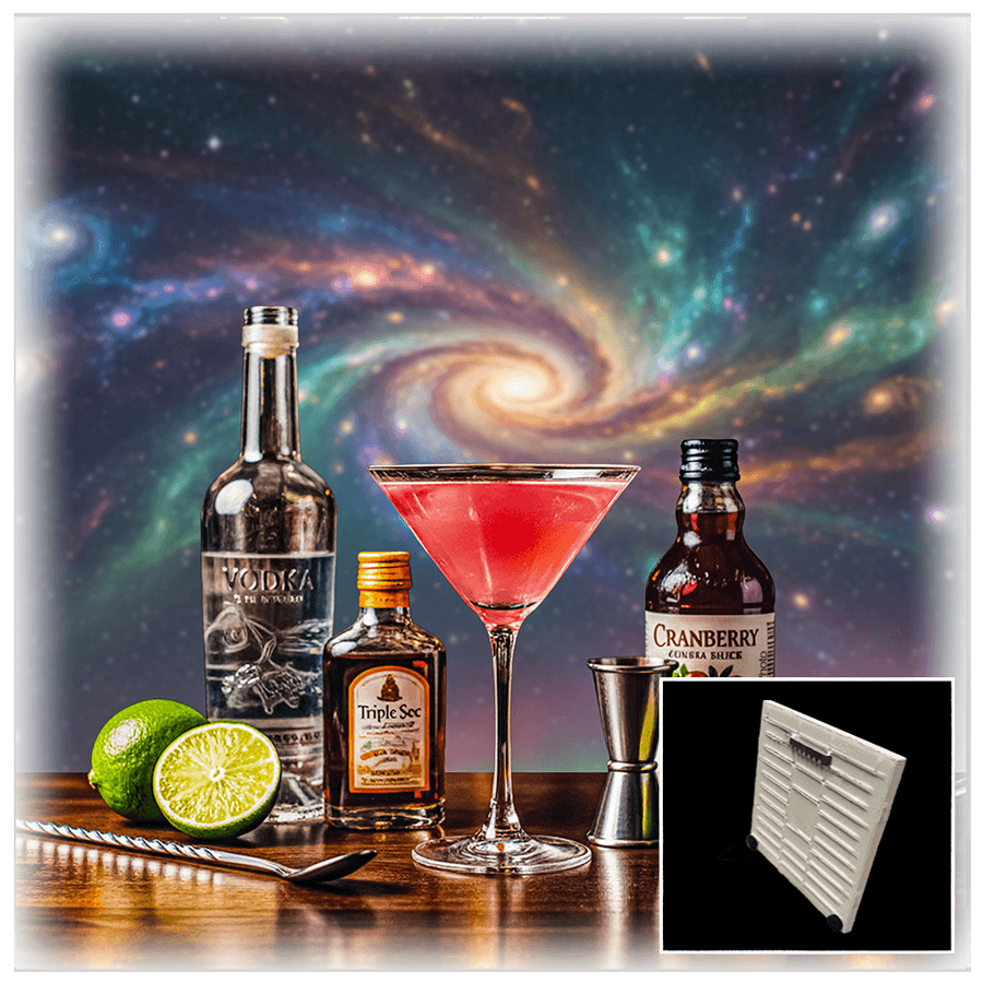 Cosmo Cocktail Ceramic Wall Art Trivet and Coaster