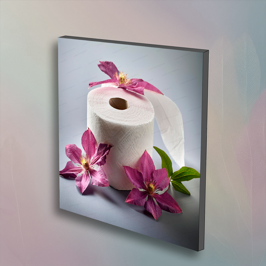 Clematis theme roll of Toilet Paper