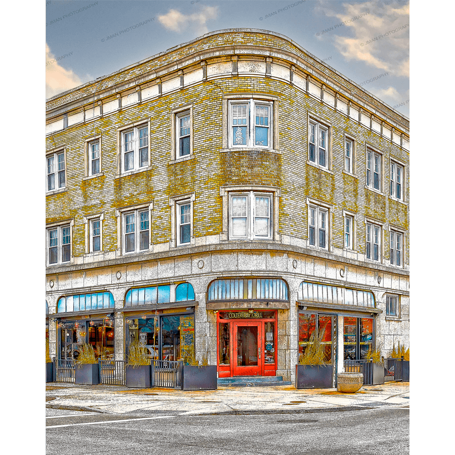 Colter Bay home decor print featuring historic Buffalo NY bar with 44 taps and brick architecture. Ideal for fans of Buffalo landmarks.
