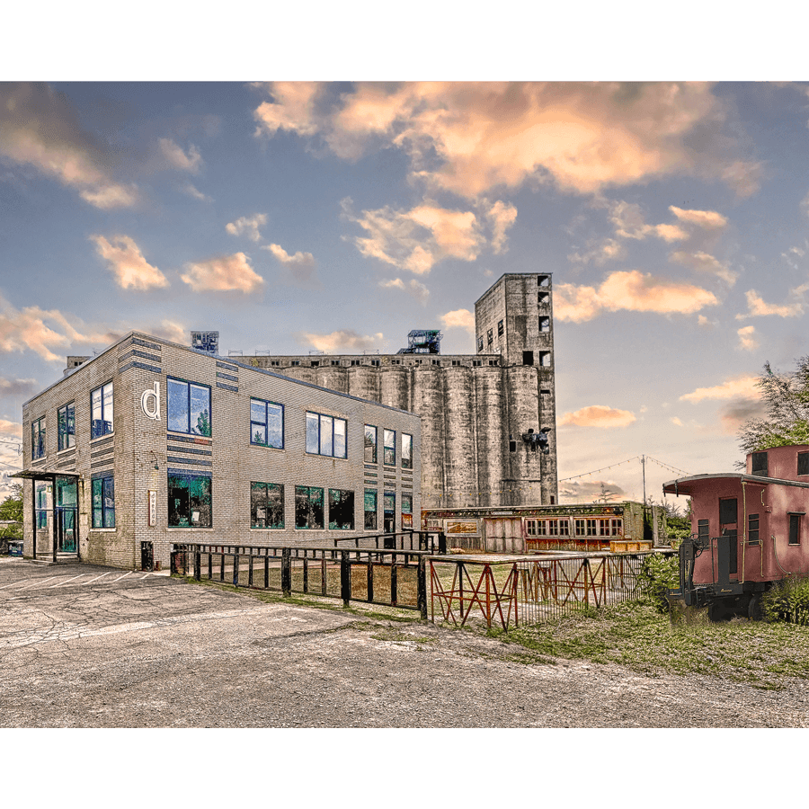 Duende Bar Photo - Buffalo by Jman Photography features a vibrant exterior of the historic bar-restaurant at Silo City with industrial charm.