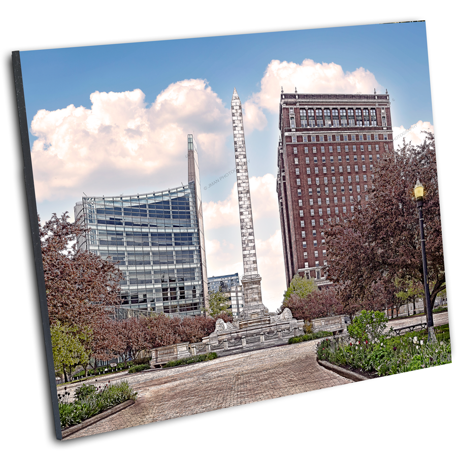 Angled view of Statler Photo - Buffalo NY Architecture wall art print by Jman Photography, showcasing iconic Buffalo landmarks in vivid detail.