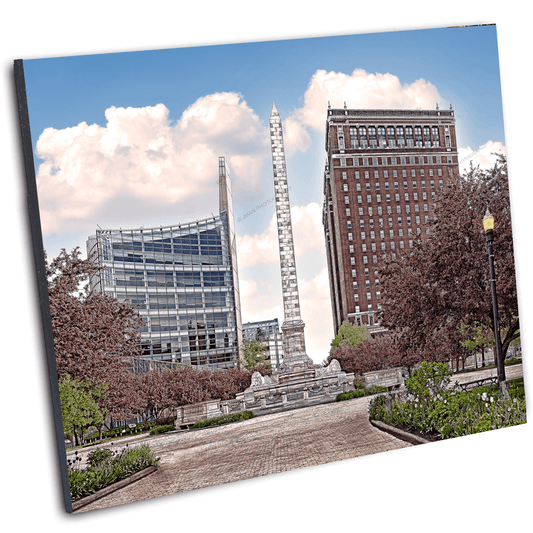 Angled view of Statler Photo - Buffalo NY Architecture wall art print by Jman Photography, showcasing iconic Buffalo landmarks in vivid detail.