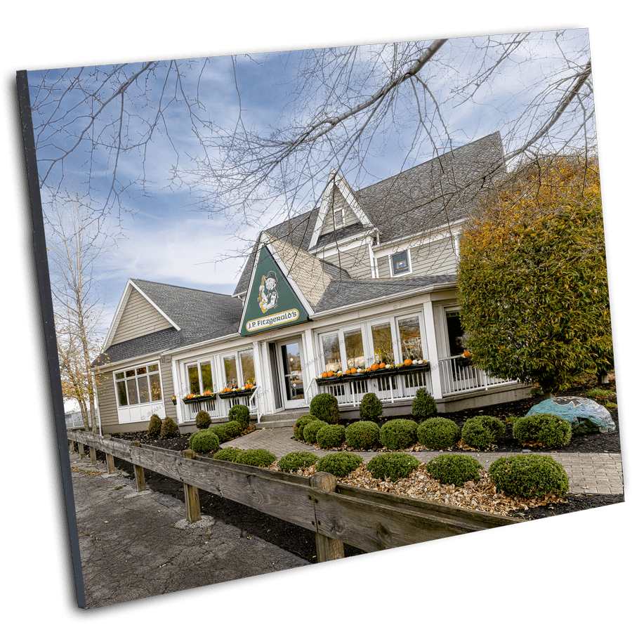 J P Fitzgerald Image - Buffalo NY Photo Print mounted on a wood panel, showcasing the vibrant Hamburg NY landmark in a ready-to-display format.