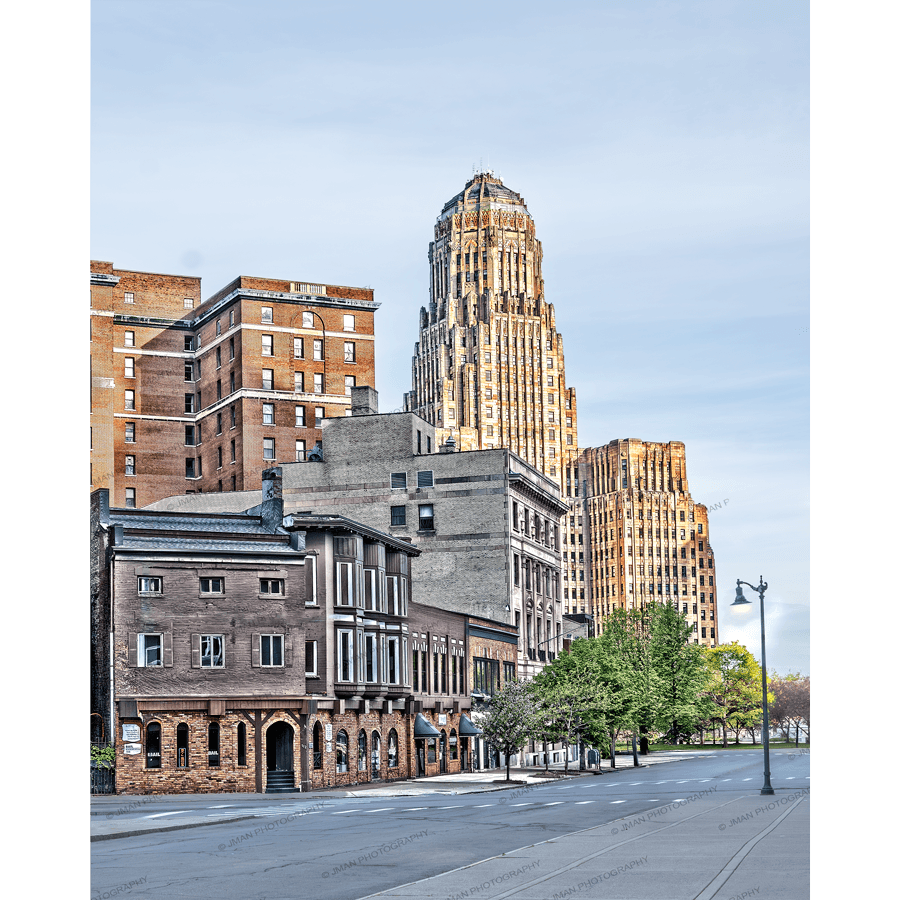 City Hall from Niagara St - Buffalo City Hall Art Deco photography print featuring historic architecture and vintage buildings in Buffalo, NY.