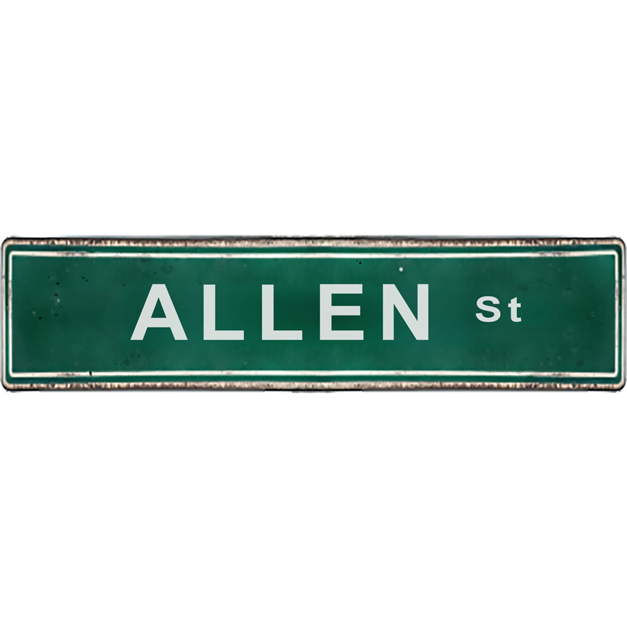 Street Signs - Allen St - Ceramic Wall Art