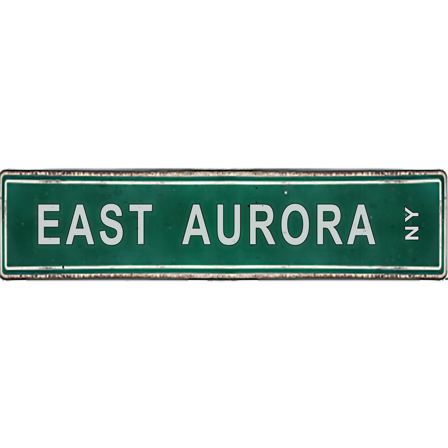 Street Signs - East Aurora NY - Ceramic Wall Art