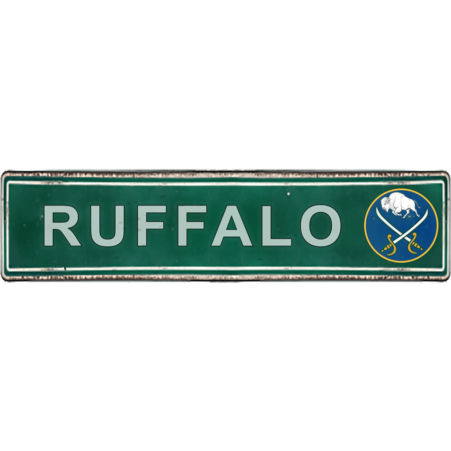 Street Signs - RUFFALO - Ceramic Wall Art