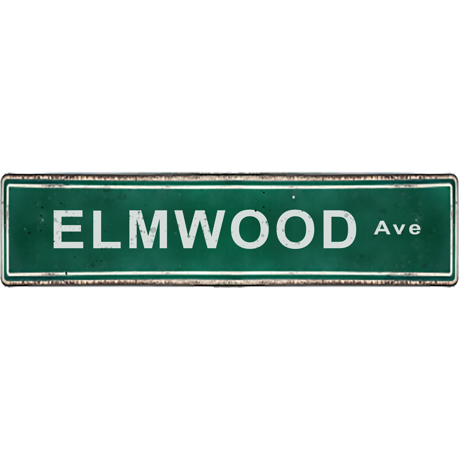 Street Signs - Elmwood Ave - Ceramic Wall Art