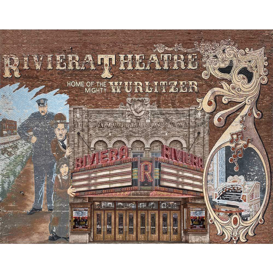 Riviera Theatre Collage Magnet