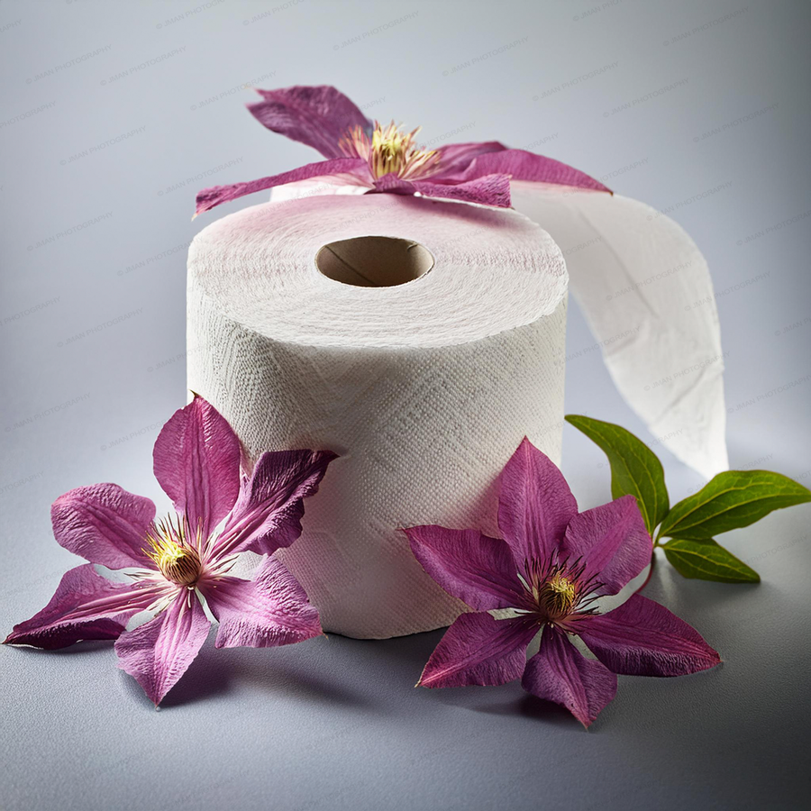 Clematis theme roll of Toilet Paper
