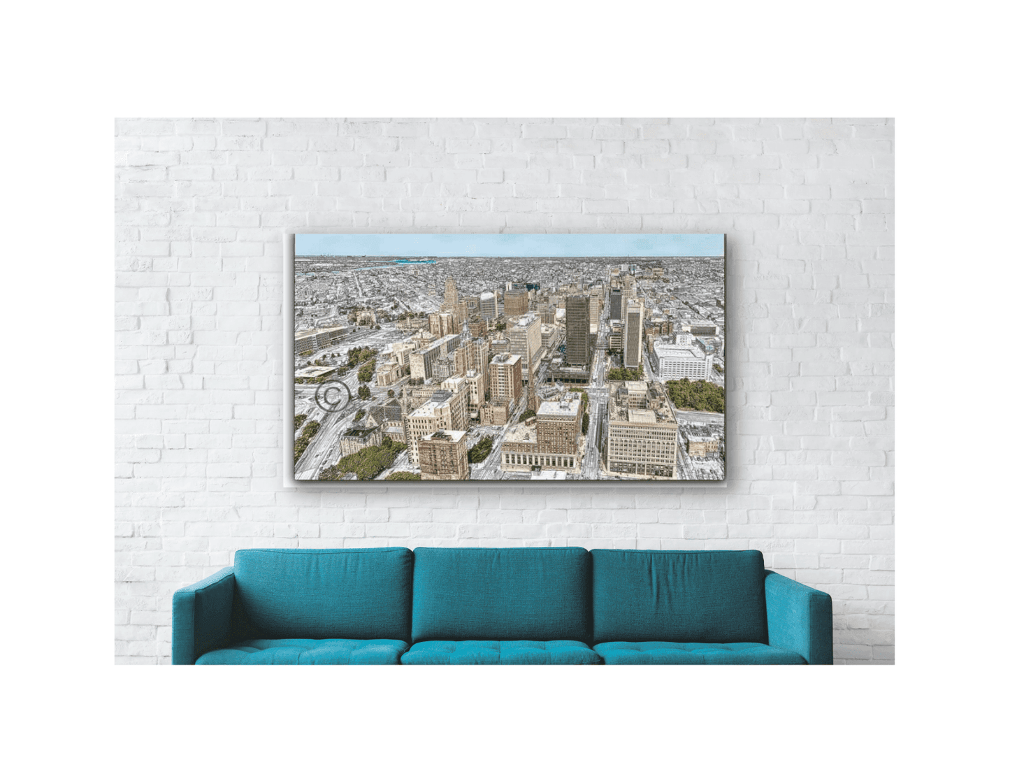 Buffalo Skyline from above, Buffalo NY WNY jmanphoto Buffalo New York Photograph Image