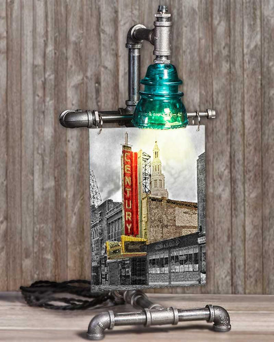 Century Theatre Marquee Photo with Steampunk Table Lamp WNY jmanphoto