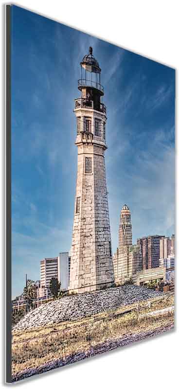 Chinaman Lighthouse with City Hall WNY jmanphoto