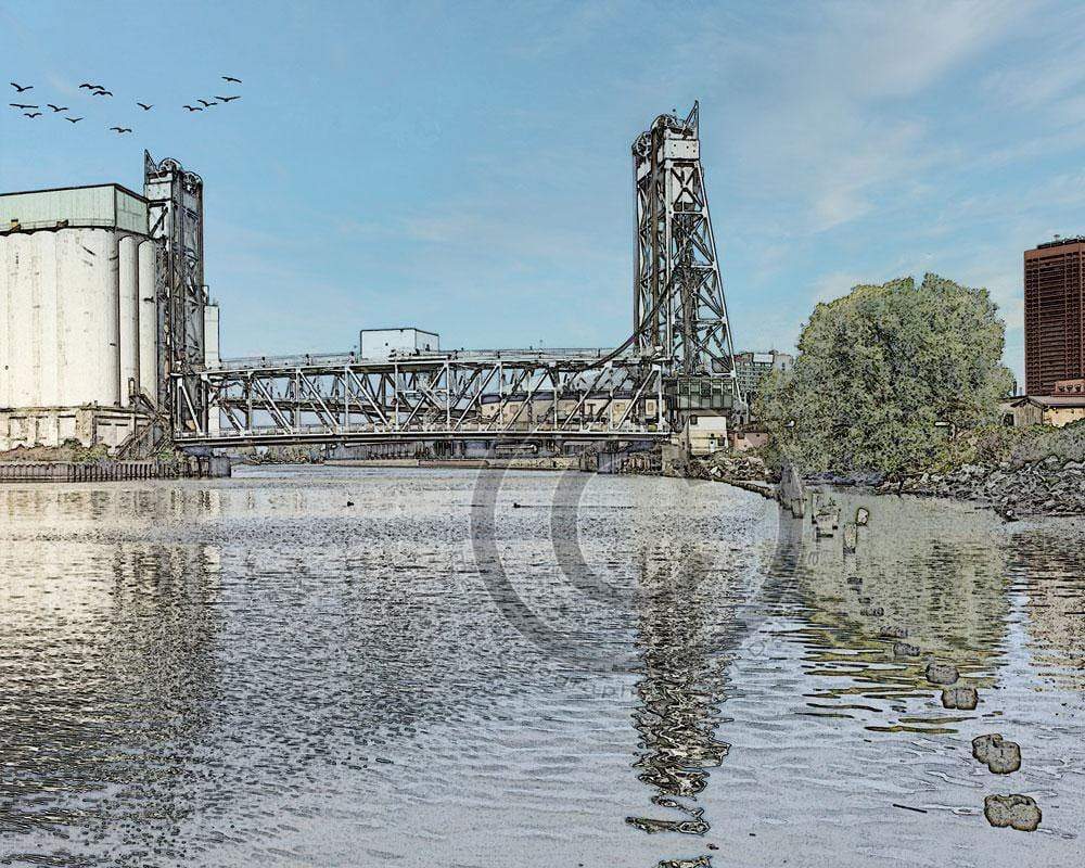 Michigan Street Vertical Lift Bridge in Buffalo New York WNY jmanphoto