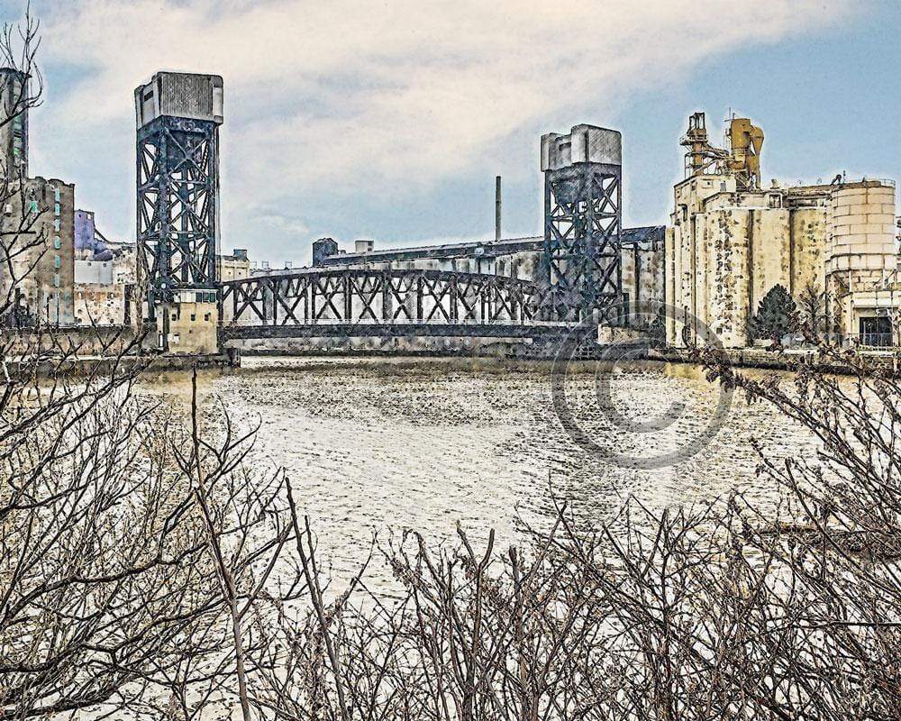 Ohio Street Vertical Lift Bridge in Buffalo NY WNY jmanphoto