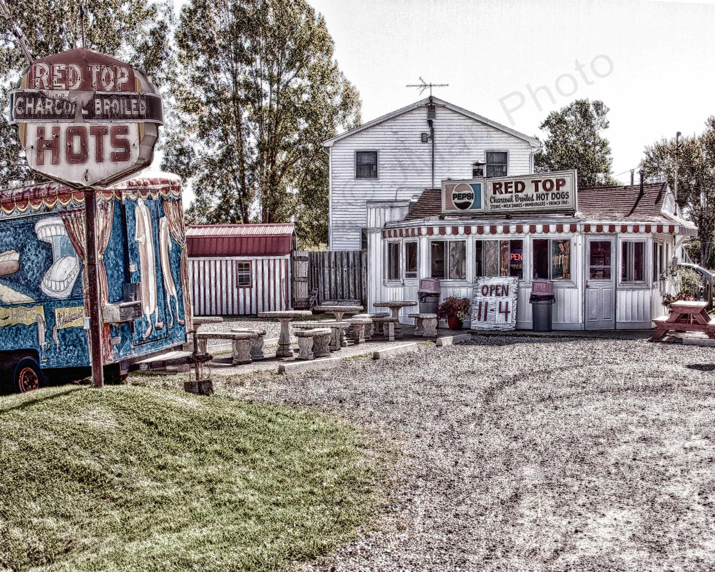 Red Top Hot Dog Stand on Route 5 in Buffalo NY Photograph WNY jmanphoto