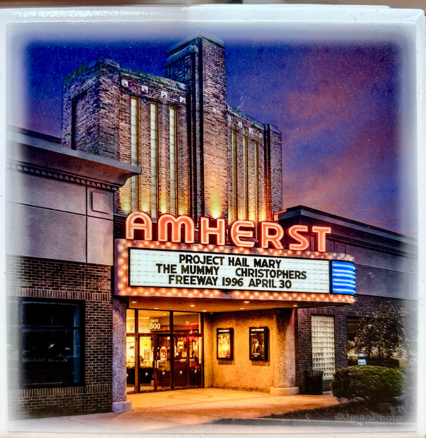 Amherst Theatre  Buffalo NY ceramic coaster