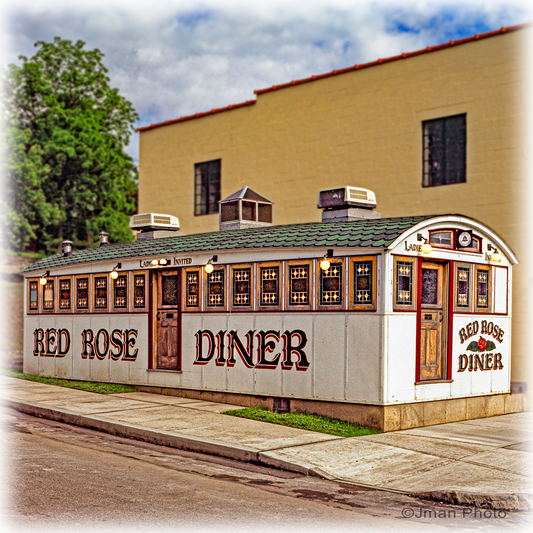 Red Rose Diner Photo Art by JMan Photography