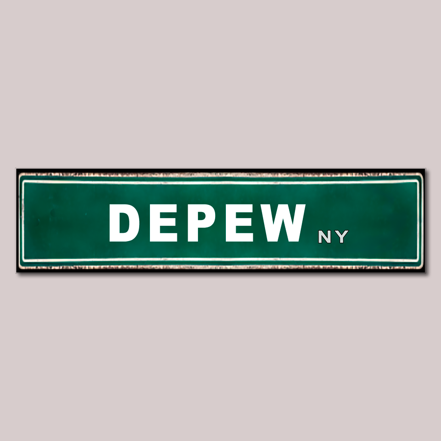 Street Signs - Depew NY  - Ceramic Wall Art