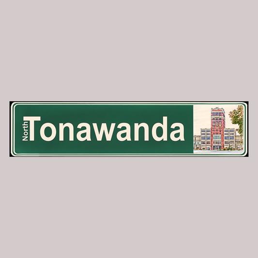 Street Signs - North Tonawanda Wurlitzer  - Ceramic Wall Art