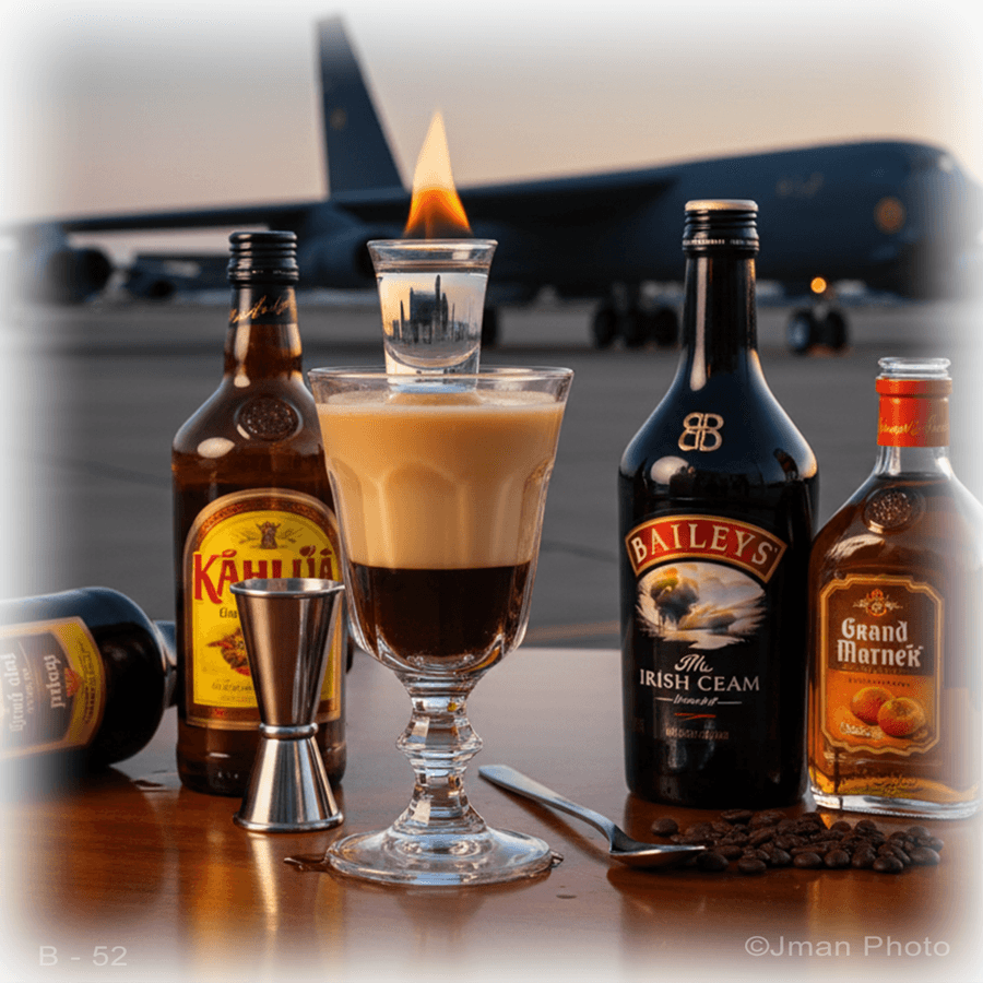 B-52 Cocktail Ceramic Coaster