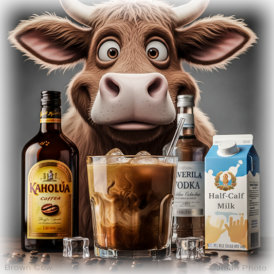 Brown Cow Ceramic Wall Art Trivet and Coaster