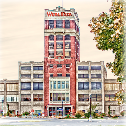 Wurlitzer Building Ceramic Coaster