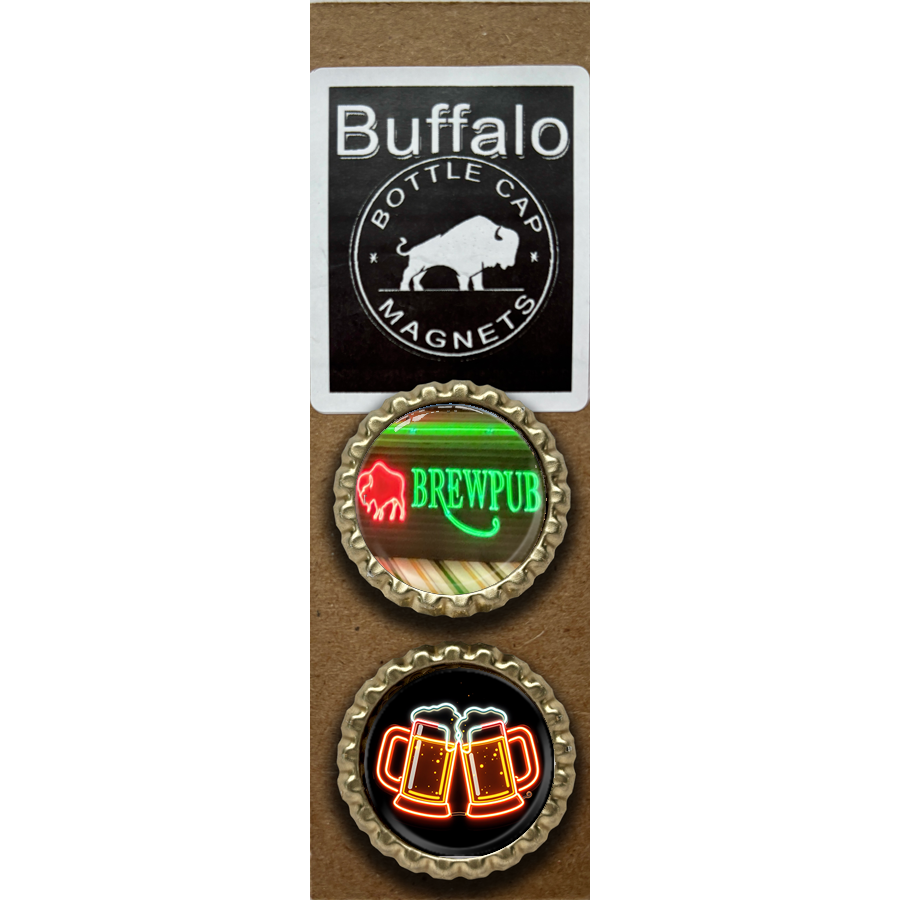 Buffalo Brew Pub2 - Buffalo Bottle Cap Magnets