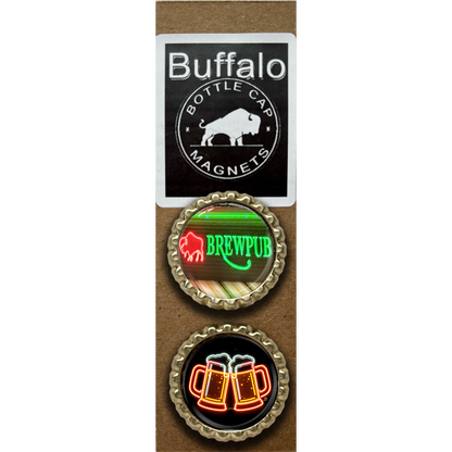 Buffalo Brew Pub2 - Buffalo Bottle Cap Magnets
