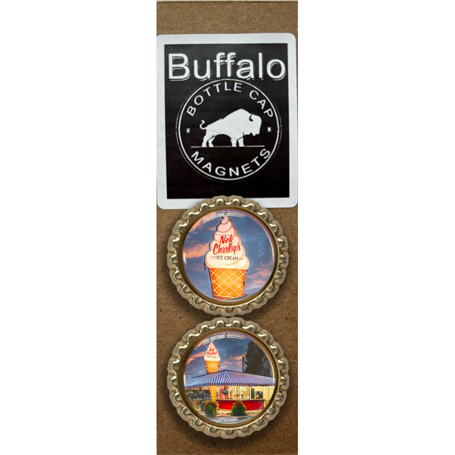 Charlaps Ice Cream  - Buffalo Bottle Cap Magnet