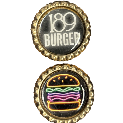 189 Burger and Neon Burger - Buffalo Bottle Cap Magnets