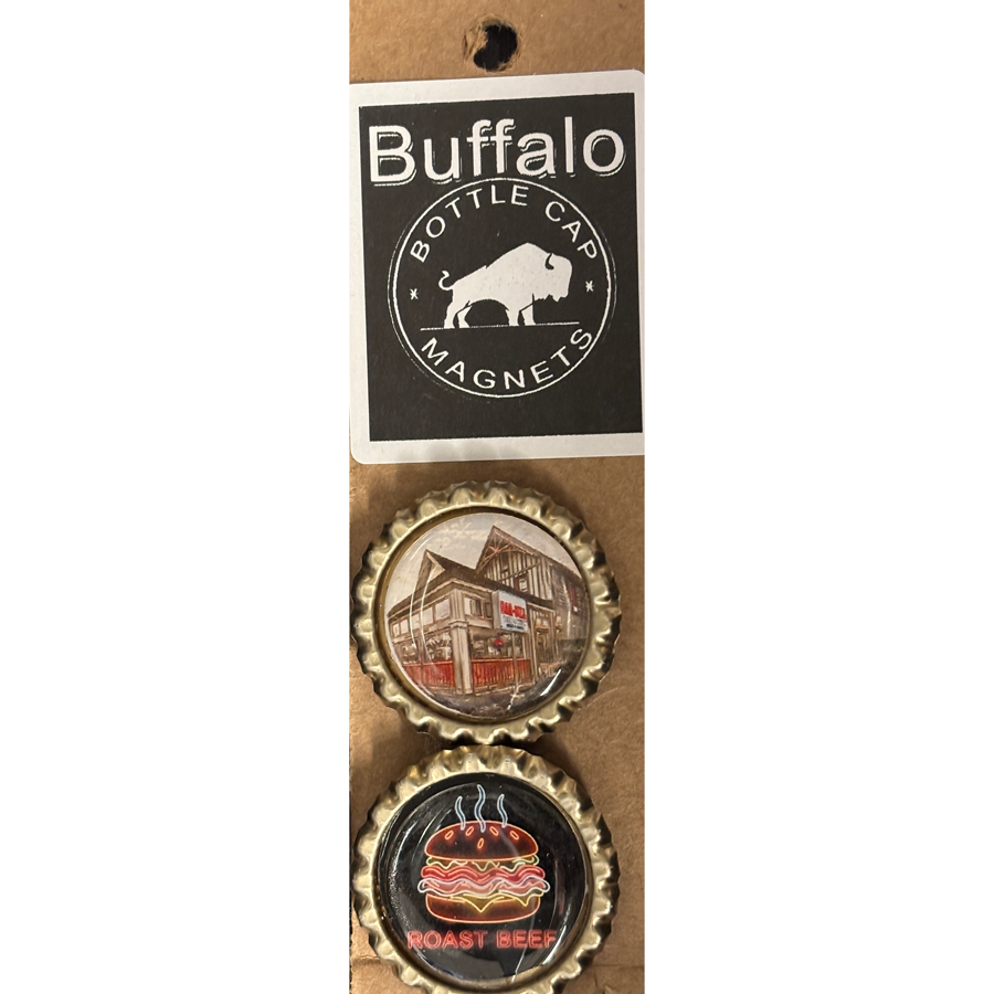 Bar Bill Tavern & Neon Roast Beef  or Wings image - Buffalo Bottle Cap Magnets