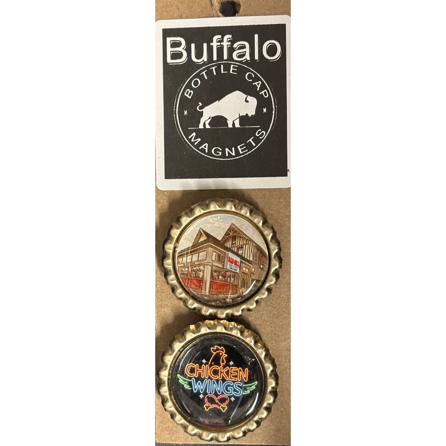 Bar Bill Tavern & Neon Roast Beef  or Wings image - Buffalo Bottle Cap Magnets