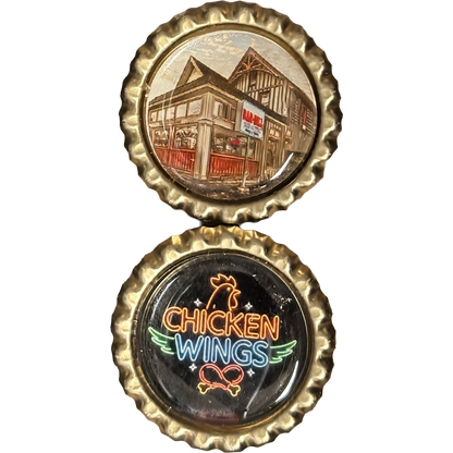 Bar Bill Tavern & Neon Roast Beef  or Wings image - Buffalo Bottle Cap Magnets