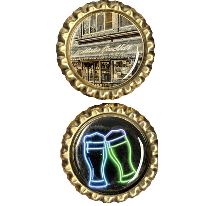 Mister Goodbar & Neon Beers - Buffalo Bottle Cap Magnet