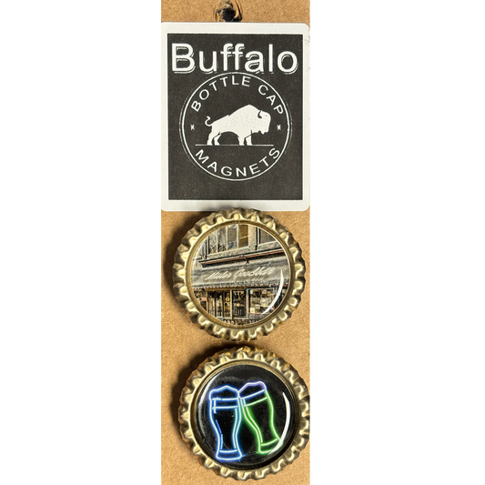 Mister Goodbar & Neon Beers - Buffalo Bottle Cap Magnet