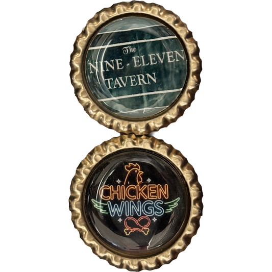 Nine Eleven & Neon Wings image - Buffalo Bottle Cap Magnets