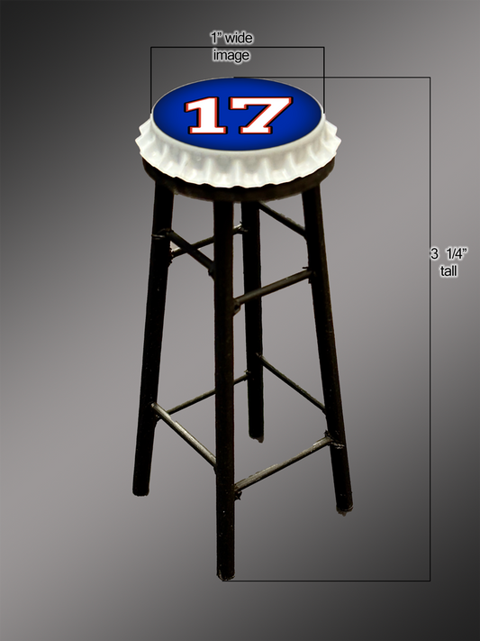 #17  Josh Allen  Bottle Cap Bar Stool