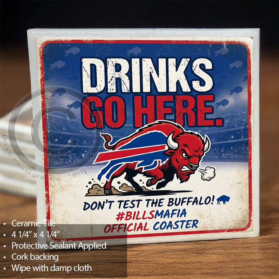 Buffalo Bills Fan Drinks - Ceramic Coaster