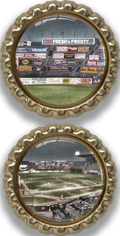 Bisons at War Memorial - Buffalo Bottle Cap Magnets