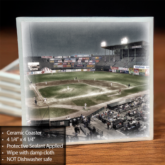 Bisons Baseball at War Memorial Ceramic Coaster