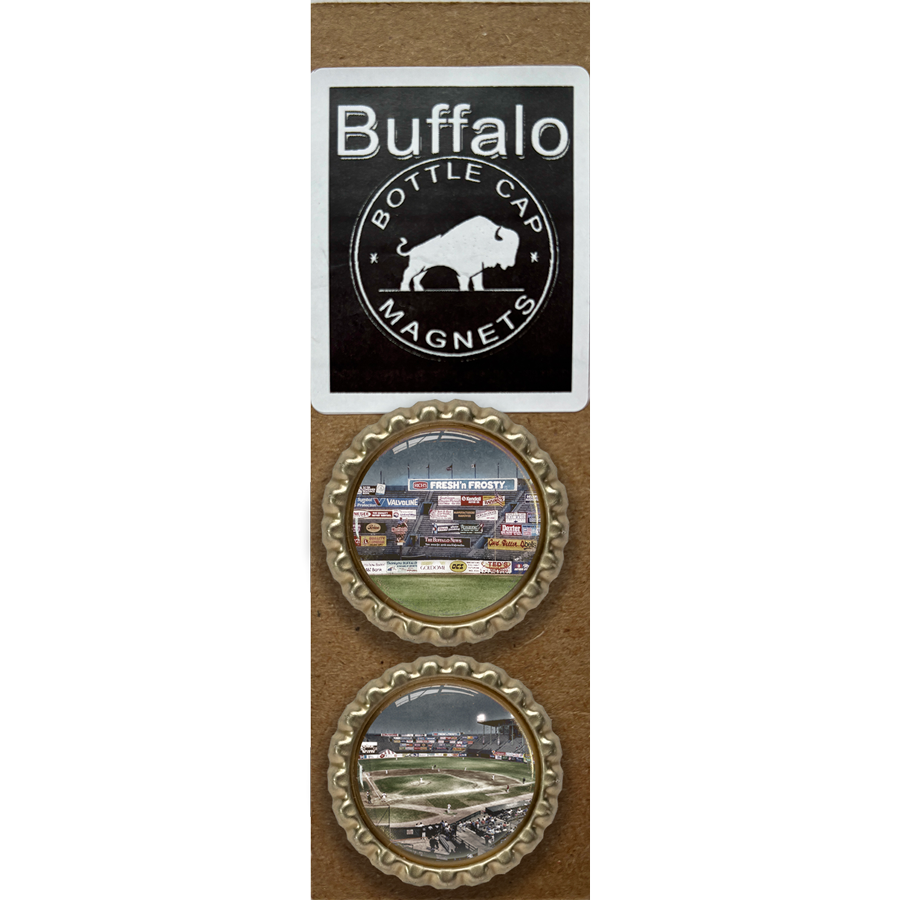 Bisons at War Memorial - Buffalo Bottle Cap Magnets
