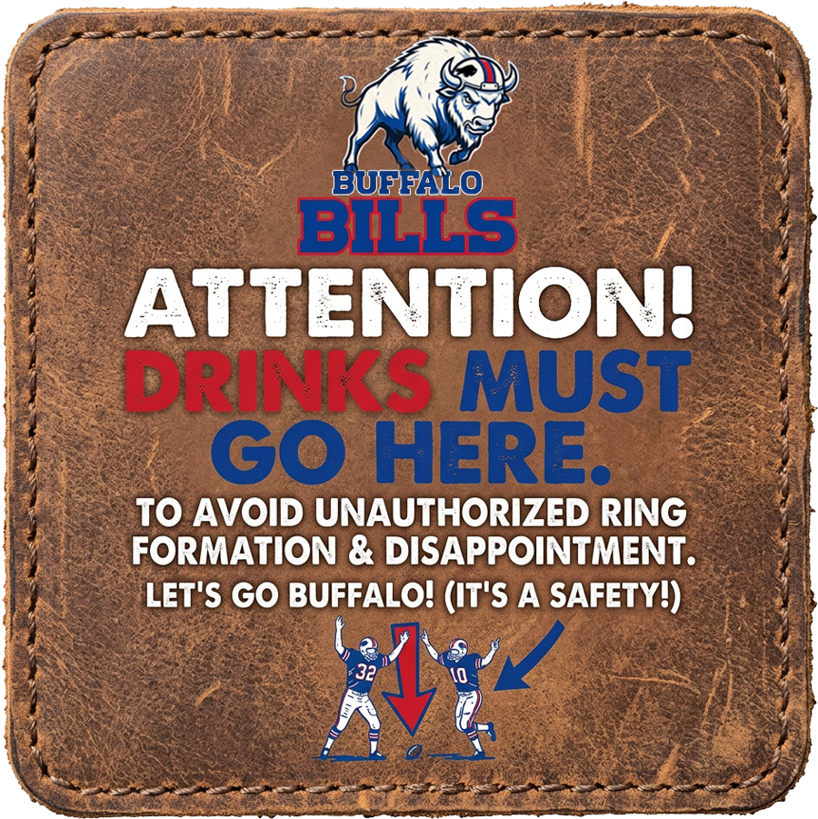Buffalo Sabres-Attention - Ceramic Coaster